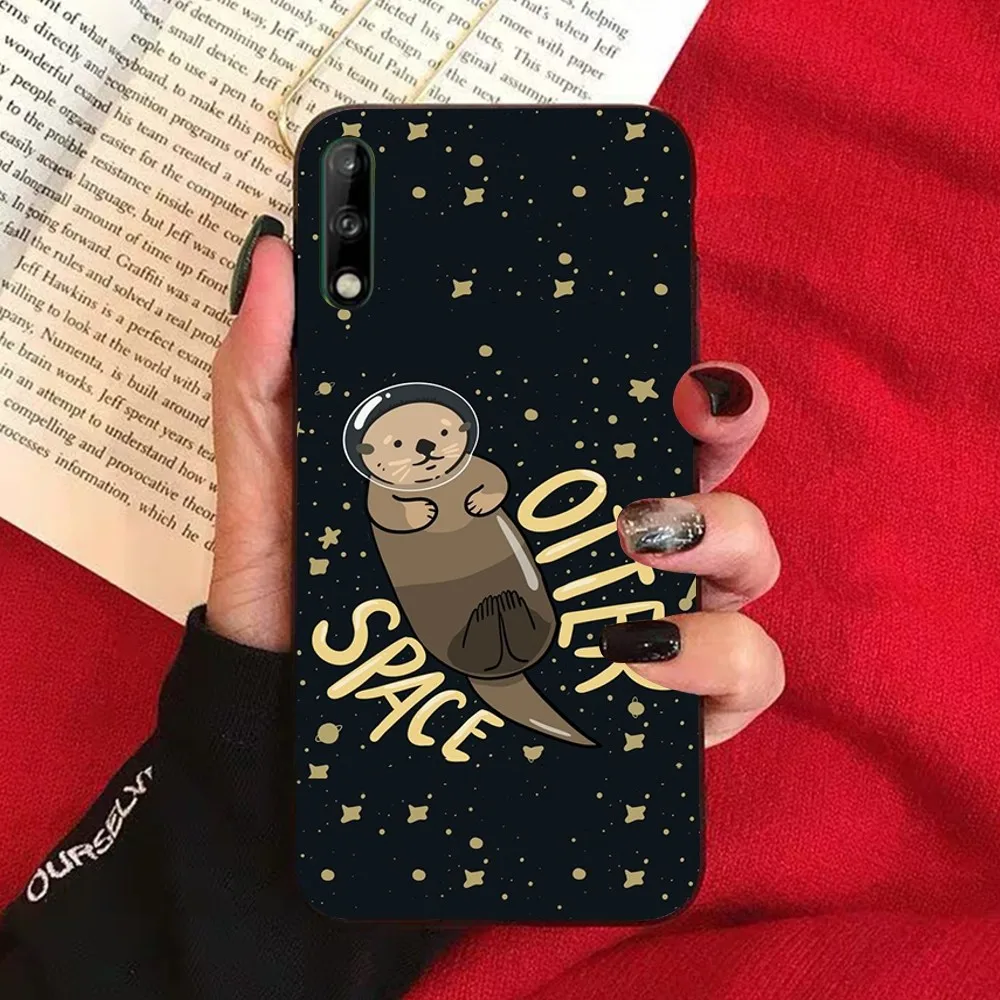 Cute Otter Lutra lutra Phone Case For Huawei Honor 10 lite 9 20 7A 9X 30 50 60 70 pro plus Soft Silicone Cover