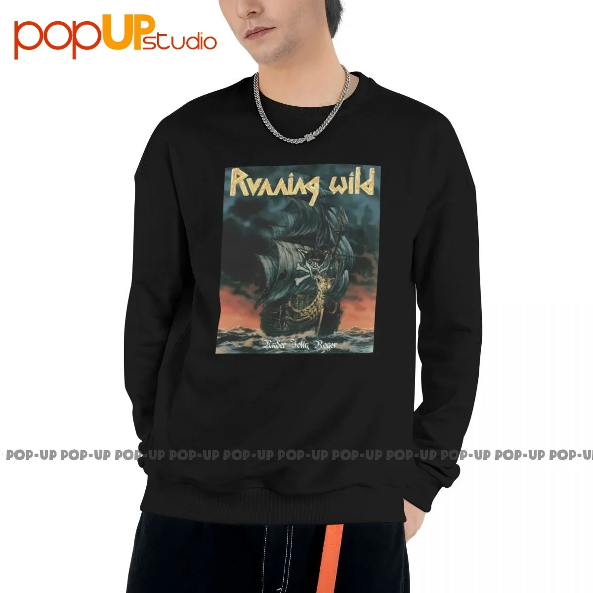 

Running Wild Under Jolly Roger Album Sweatshirt Pullover Shirts Cute Unisex Hipster Comfortable