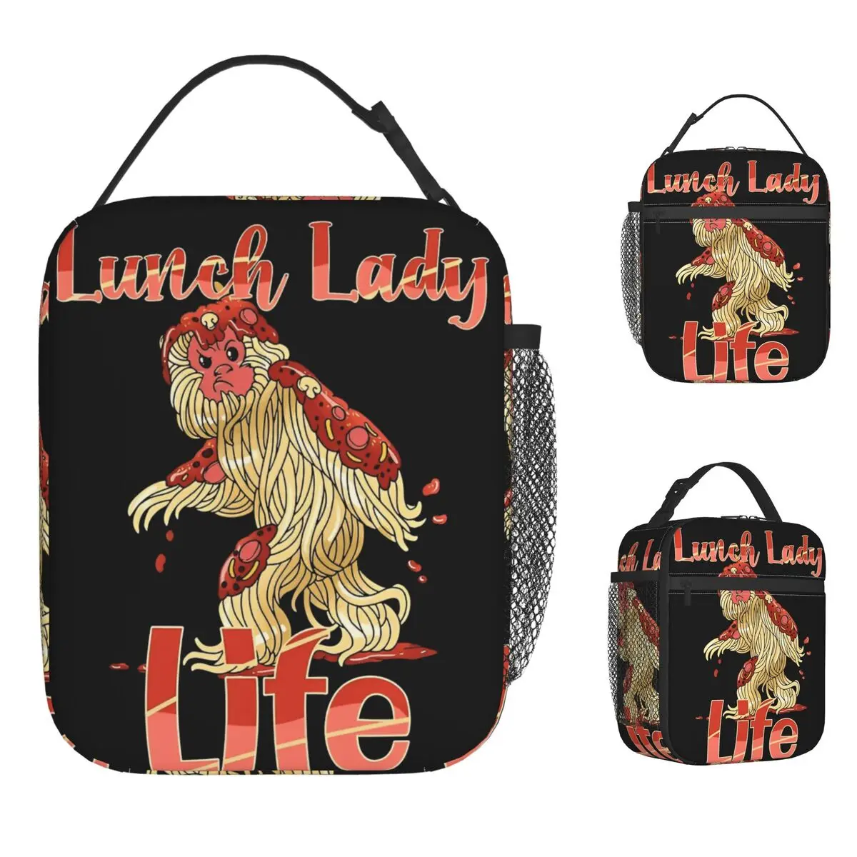

Lunch Lady Life Lunch Bag For Women Print Lunch Box Leisure Travel Cooler Bag Portable Insulated Oxford Tote Food Bags