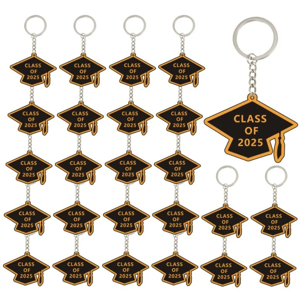 Class of 2025 Graduation Key Pendant Metal Graduation Season Theme Acrylic Keychain Graduation Ceremony Commemorate Key Holder