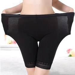 Plus Size Safety Shorts Pants Summer Sexy Lace High Waist Elastic Underskirt Anti Chafing Boxers For Women Modal Safety Shorts