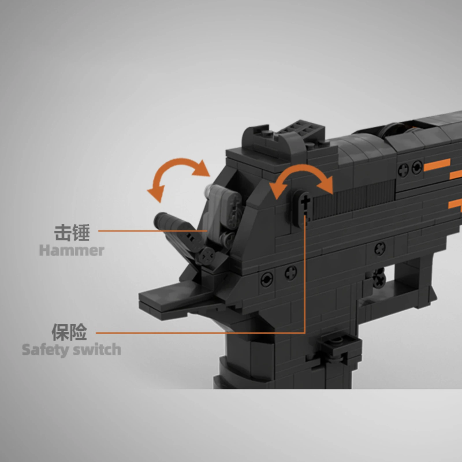 461 pz Serie Militare MOC Building Blocks Proiettili di Gomma Pistola Gioco di Tiro Ragazzi Modello di Montaggio Giocattoli Piccoli Mattoni Regalo di Festa