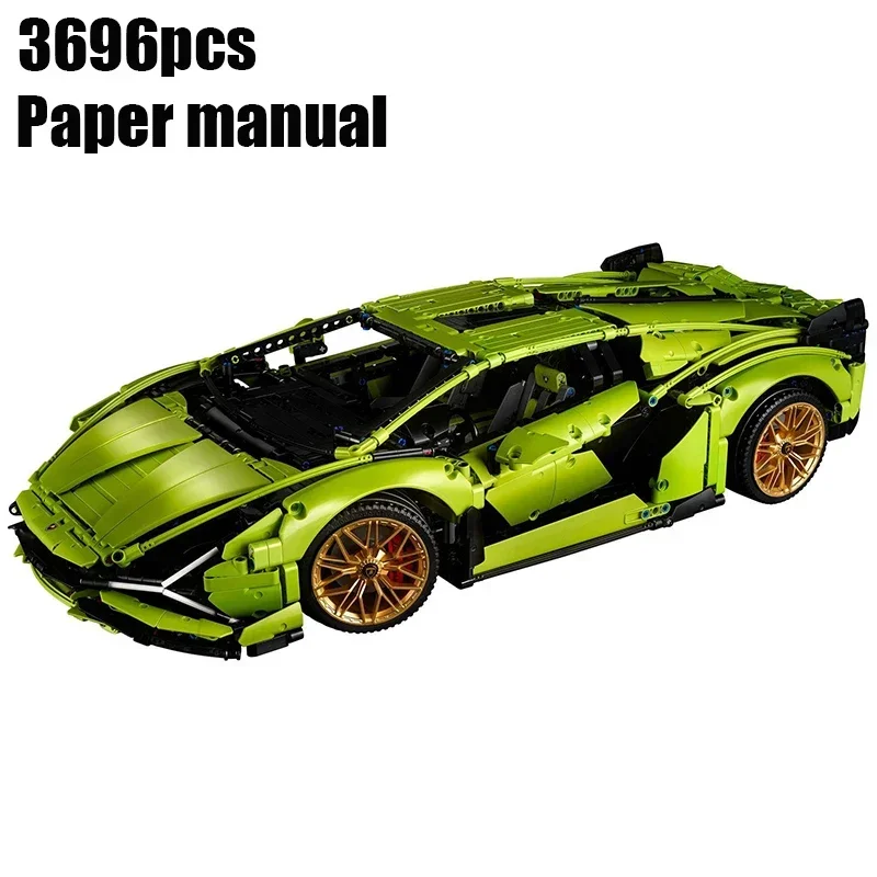 3696 Stuks Super Groene Auto Bouwstenen Model Bricks Voor Volwassenen Verjaardag Kerstcadeau Home Decor Compatibel Met Set 42115