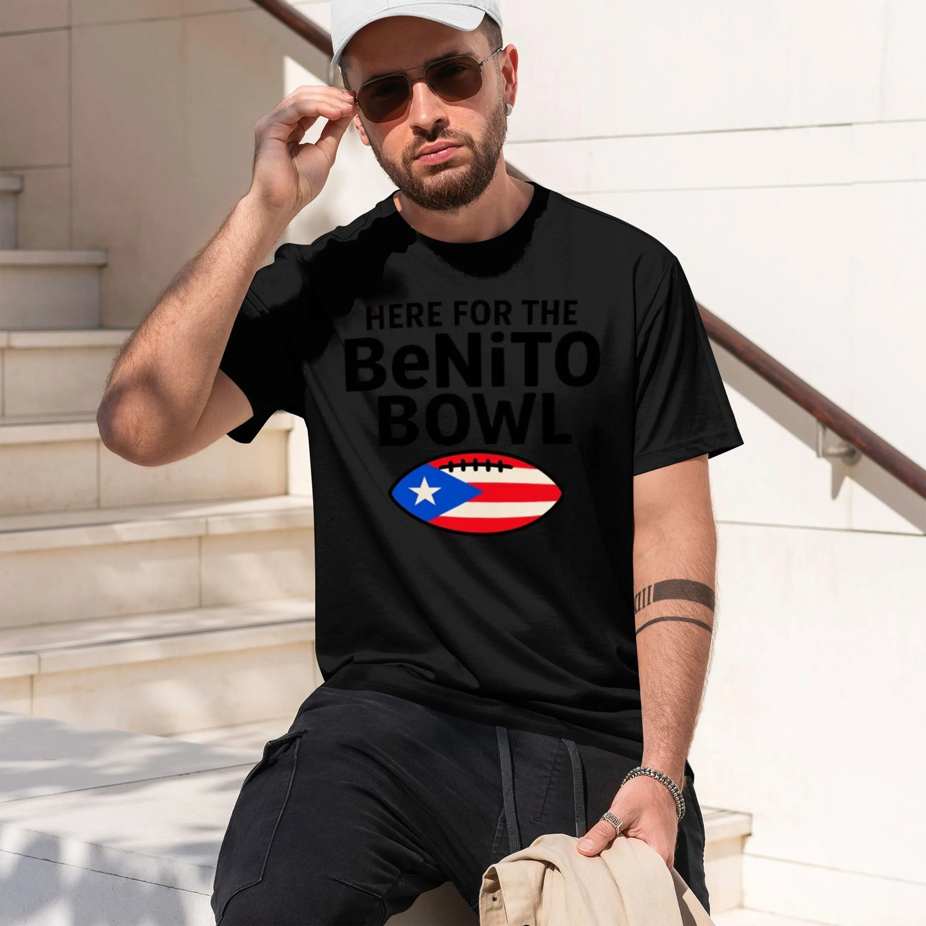 Here for The Benito Bowl T Shirt Puerto Ran Football Bad Tee Shirt Supeowl Halftime Graph T Shirts Clothes 2026 New Model Short-