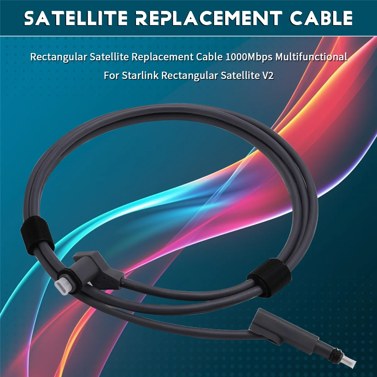 Rectangular Satellite Replacement Cable 1000Mbps for Rectangular Satellite V2 Cable Repair