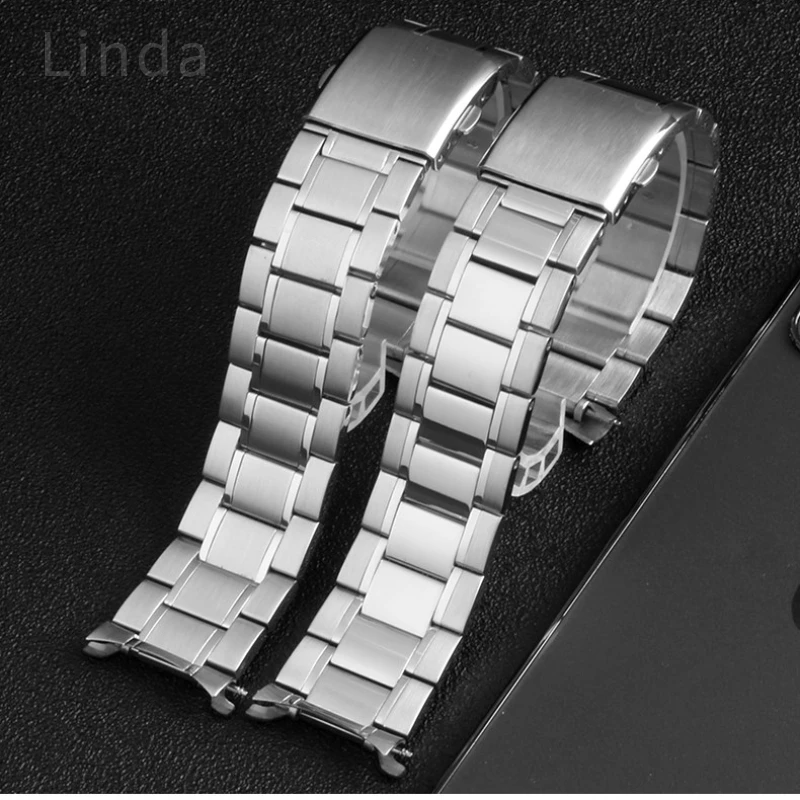 Solid Stainless Steel Watch Strap for Casio Swordfish 22mm MTP-1374/MTP-1375/Vd01 Series Smooth Frosted Waterproof Accessories