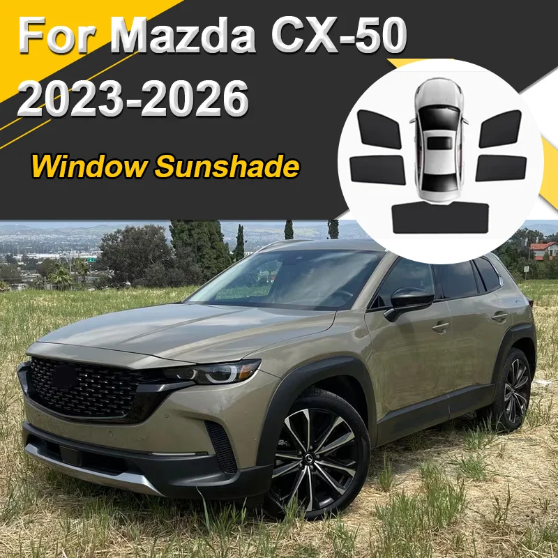 

Car Sun Shades For Mazda CX-50 2023 2024 2025 2026 Sunshades Magnetic Heat insulation Mesh Privacy Window Visor Auto Accessories
