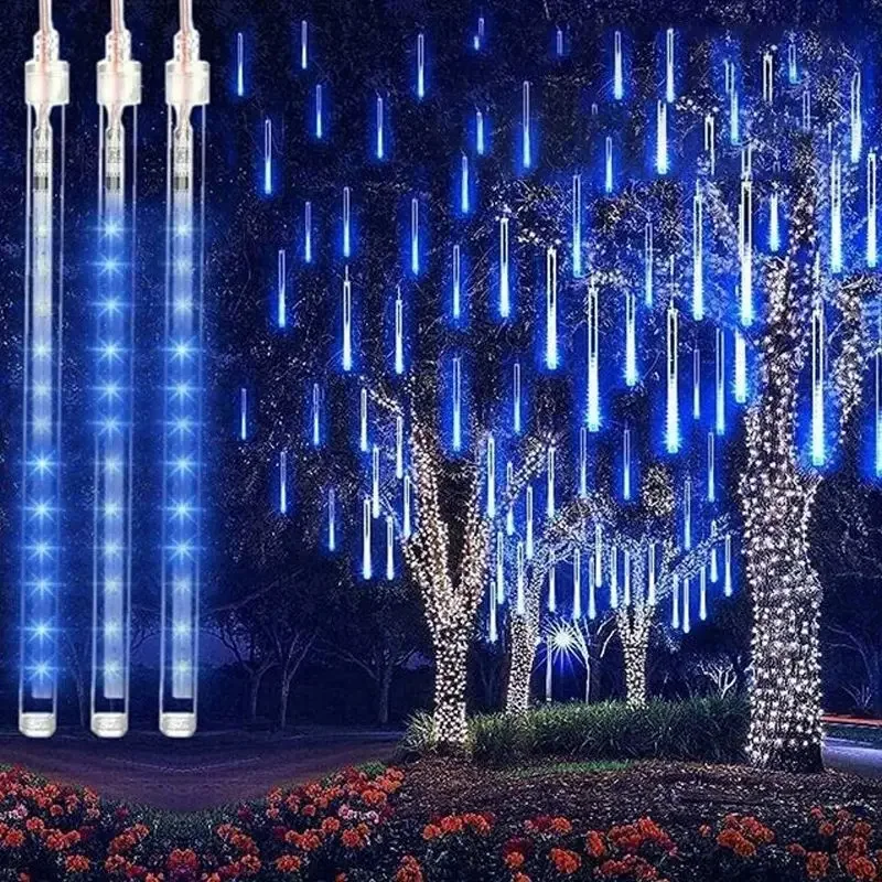 LEDクリスマスライト,1セット,2セット,3セット,4セット,流星シャワー,屋外装飾,庭のパーティーの装飾,水滴,落下