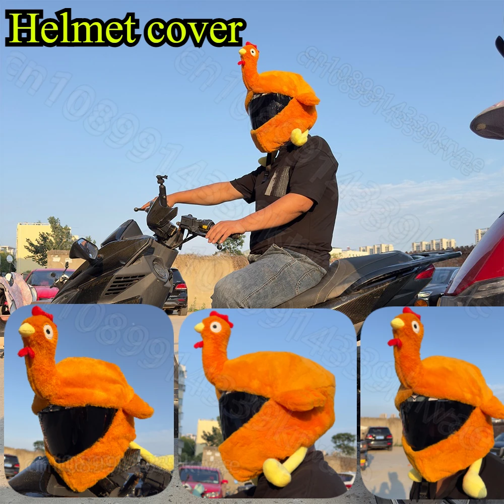 

Motorcycle Plush Helmet Cover turkey Hallowmas Helmets Hat Funny Christmas Helmet Protective Case for LS2 helmet Accessories