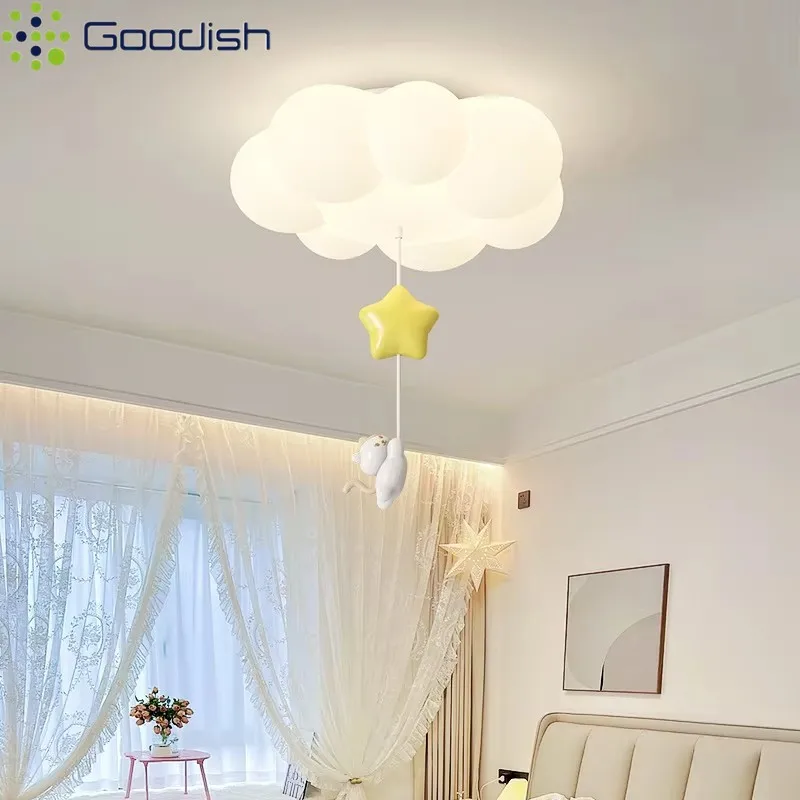 Fleur nordique LED plafonniers lapin lampes suspendues enfants filles garçon chambre pour chambre d'enfants étude romantique décoration de la maison