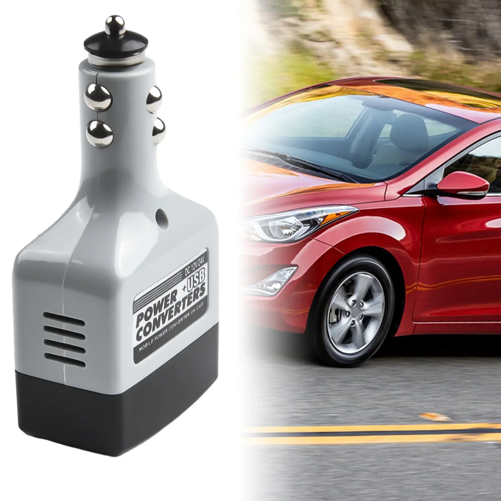 Car PowerCar Accessory Adapter To 220V DC To AC Car Power Converter Adapter Inverter USB Outlet Charger For Mobile Phone