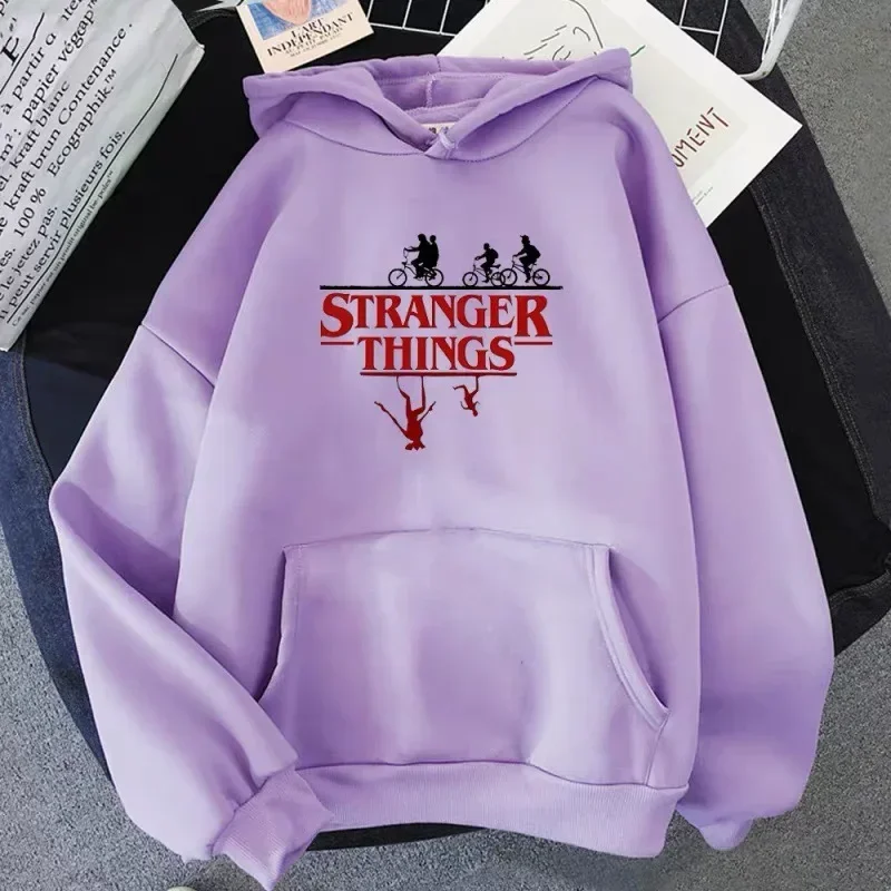 Anime Stranger Things Stranger Things Printed Pullover Plus Size Hoodie Fleece Jacket Sweater Hoodie Free Shipping