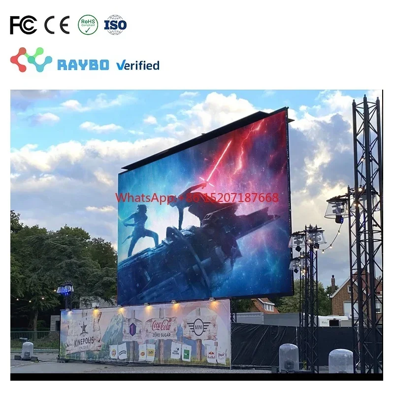RAYBO HD Advertising Customizable Led Display Screen Panel 960*960mm P3.91 P4.81 SMD Full Color Outdoor Building Led Video Wall