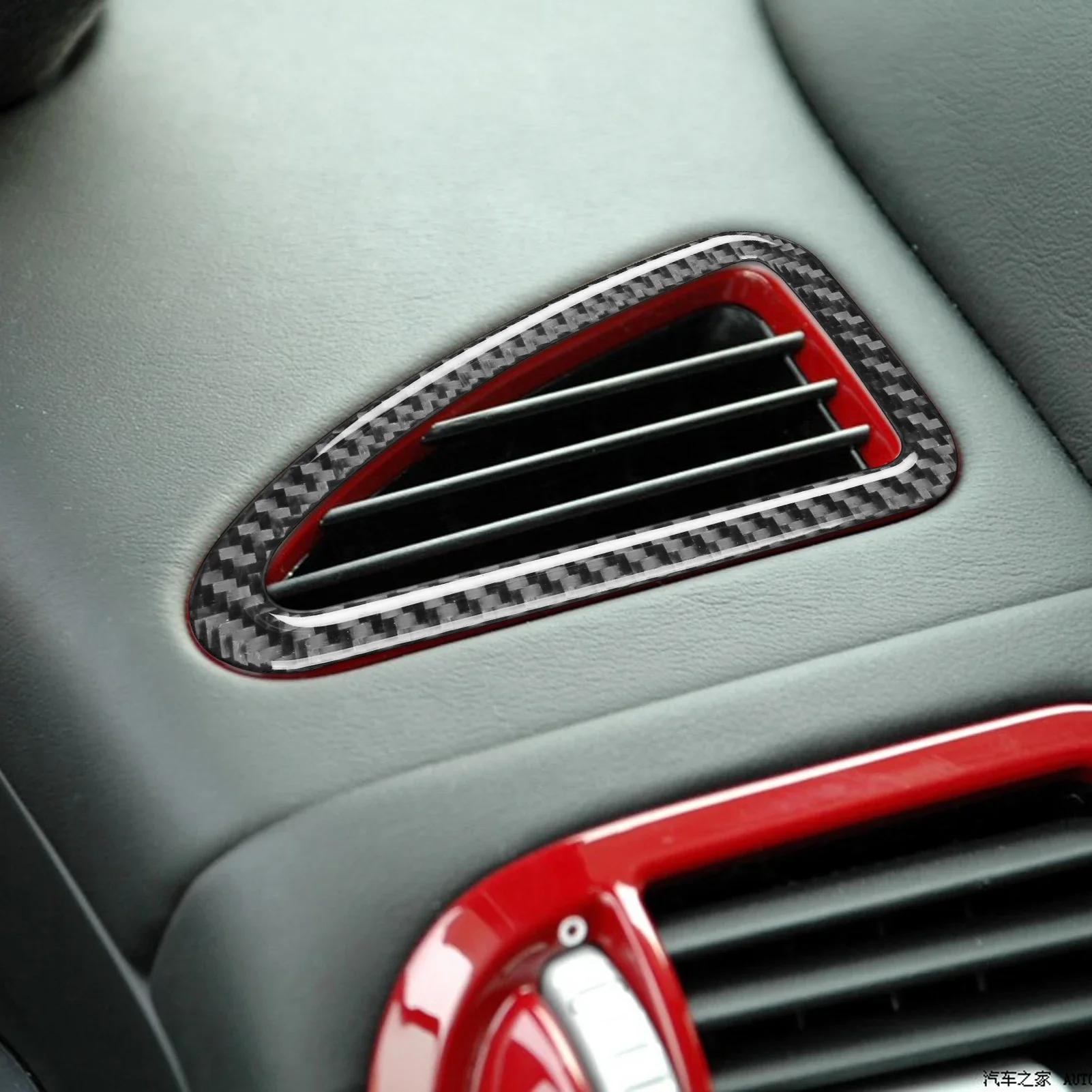 For Porsche Cayenne S GTS Turbo 2003-2010 Carbon Fiber Dashboard Side Air Outlet Air Vent Interior Car Accessories Cover Sticker