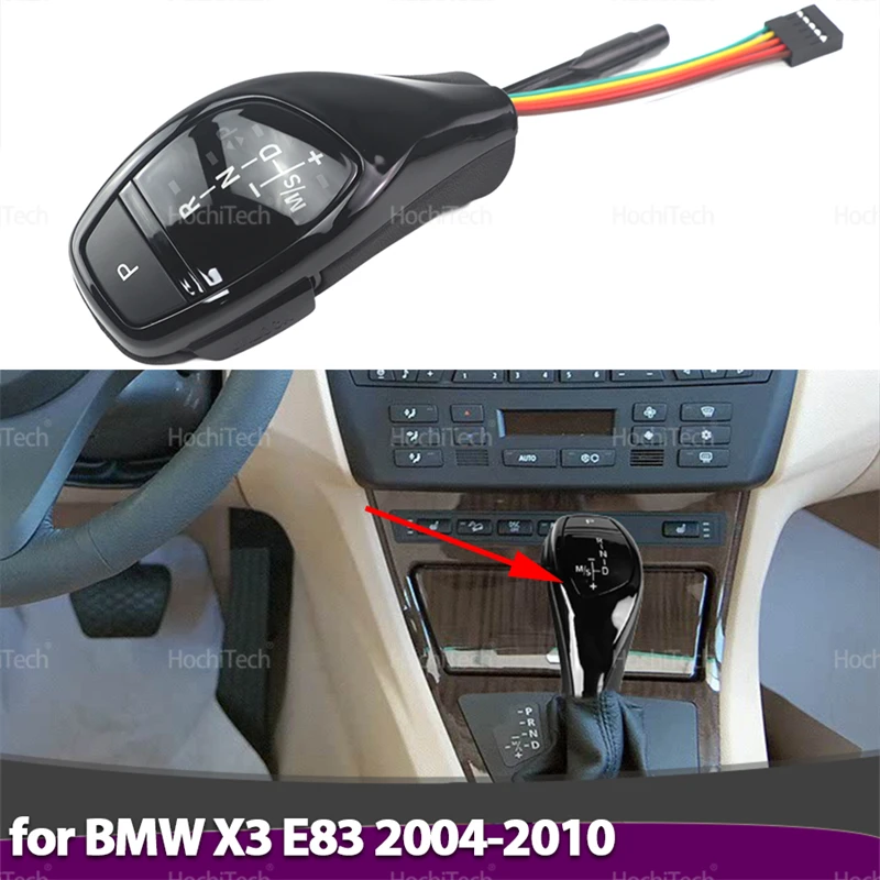 

High Quality New LED Light Gear Shift Knob Automatic Transmission Rod Head for BMW X3 E83 2004-2010 Thumb Gear Shift Knob Black