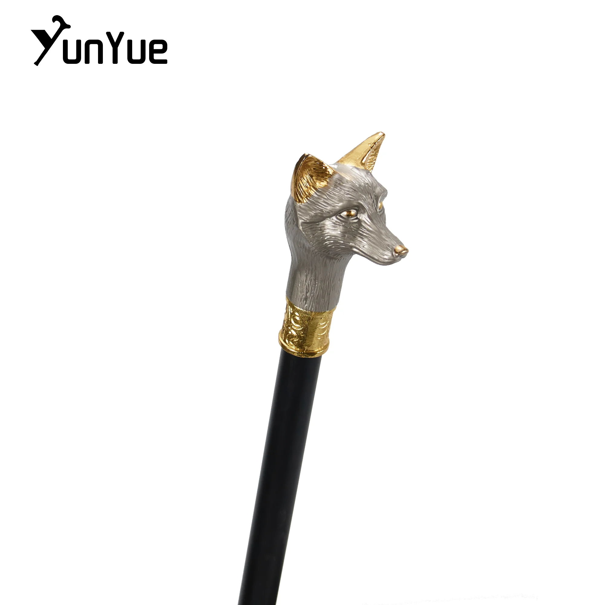 فاخر الذهب الأبيض الثعلب موضة عصا للمشي السادة أنيقة خمر عصا للمشي سيدة عصرية عصا للمشي Crosier 93 سنتيمتر