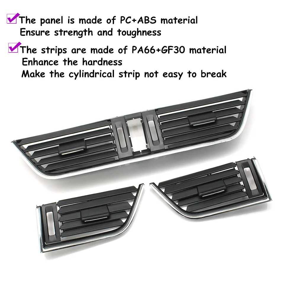 Octavia Auto Front Center Dashboard Links Rechts Midden Ac Vent Grille Air Vent Panel Cover Voor Skoda 2013-2021 5E0820951C