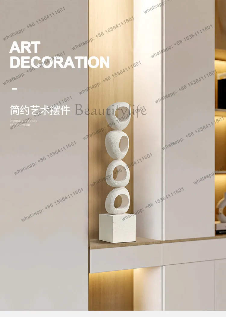 Creative abstract solid wood sculpture artwork ornament porch wood carving decoration