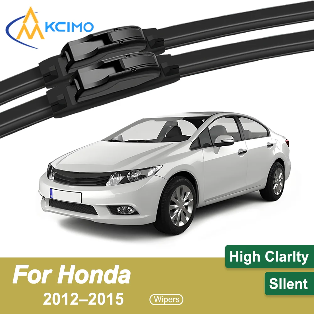 

Premium Rubber Durable Silent Windshield Wiper Blades 2pcs for Honda Civic 9 FB1 FK1 2012–2015 Front Wiper Blades Set