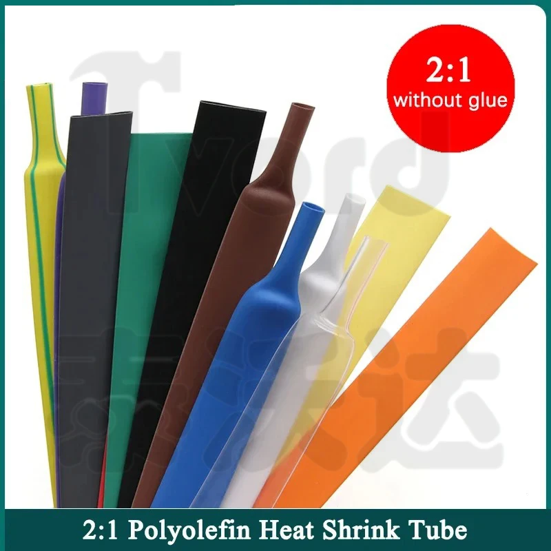 

2:1 Heat Shrink Tubing Dia 1 2 3 4 5 6 7 8 9 10 12 14 16 20 25 30 40 50 mm Thermoresistant Sleeve Cable Repair Polyolefin Tube