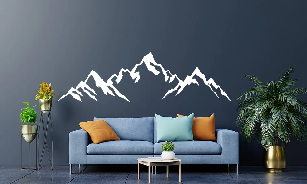 Nordic Style Mountain Vinyl Wall Sticker Nature Landscape Decals Home Decor Living Room Bedroom Removable Wallpaper Murals 3902