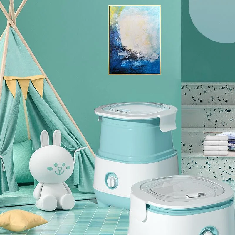 Household Folding Washing Machine Small Portable Mini Baby Single Barrel Semi-automatic Underwear Washing Machine New