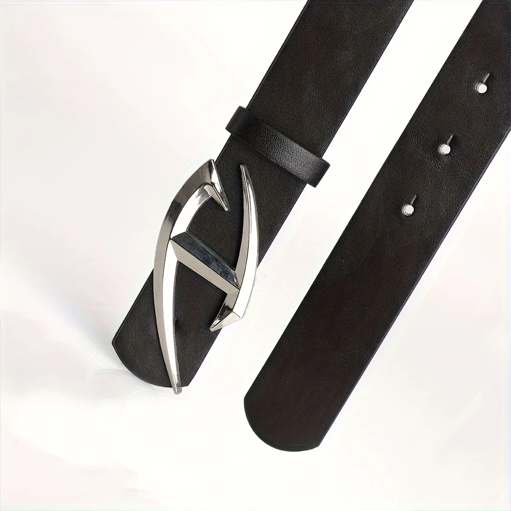 Herrengürtel Punk Alien Schnallengürtel Vintage Gothic Y2K Gürtel Männer oder Frauen Street Punk PU Leder Designer Bund Paar mit Jeans – Detail 6