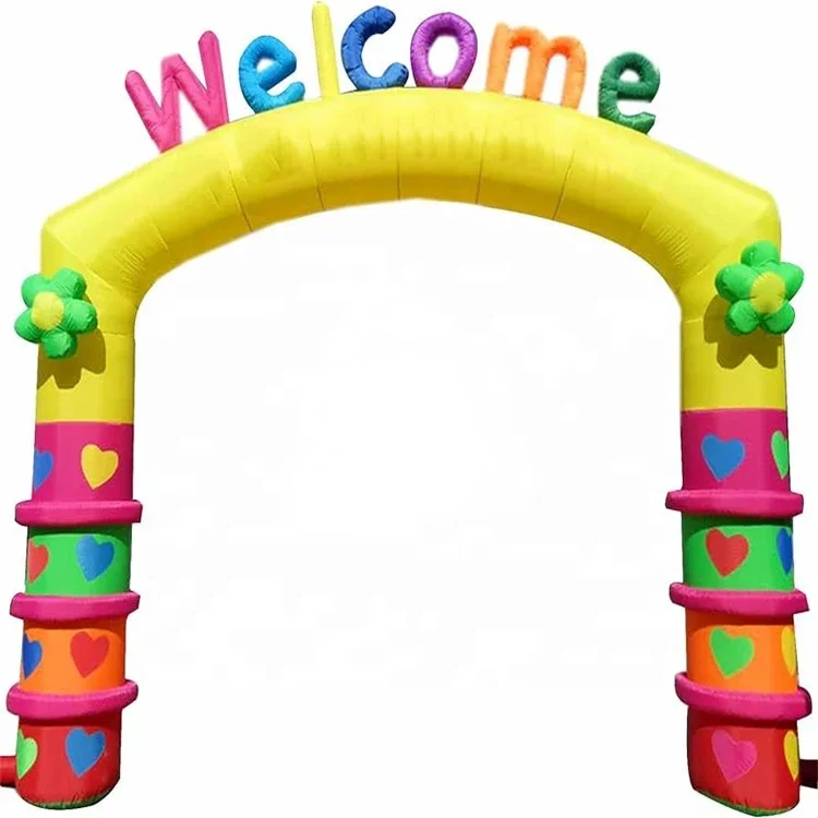 Advertise Equipment For Outdoor Race Sport Party Various Inflatable Halloween Arch Welcome Led
