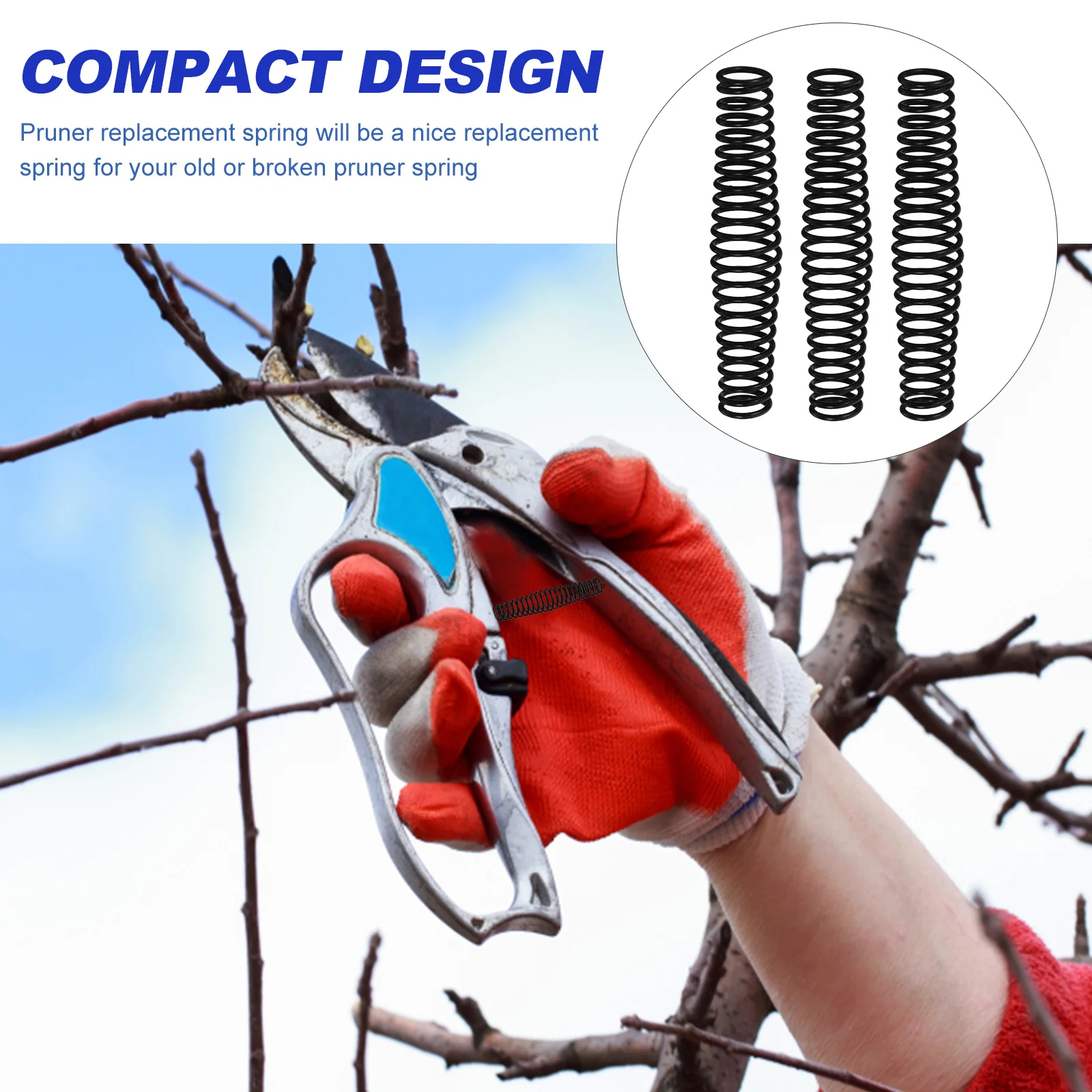 

10 Pcs Pruning Shears Springs Steel Replacement Parts for Gardening Tools Branch Cutters Small Springs Thick Strong