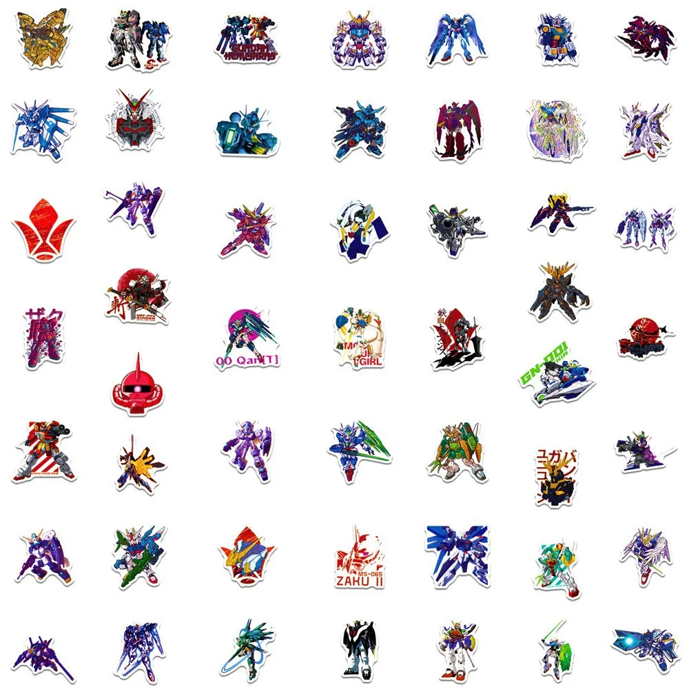 10/50PCS GUNDAM Anime Doodle Adesivi Decorazione Notebook Telefono Chitarra Skateboard Adesivo Impermeabile Casco Tazza Classici Giocattoli Per Bambini
