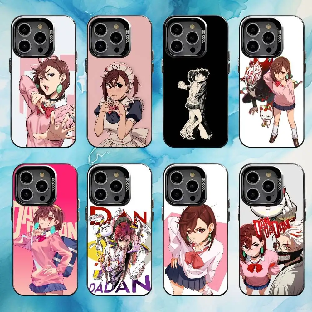 

M-Momo Ayase D-Dandadan Phone Case For iPhone17,16,15,14,13,12,11 Plus,Pro Max Black Candy Matte Shockproof Cover