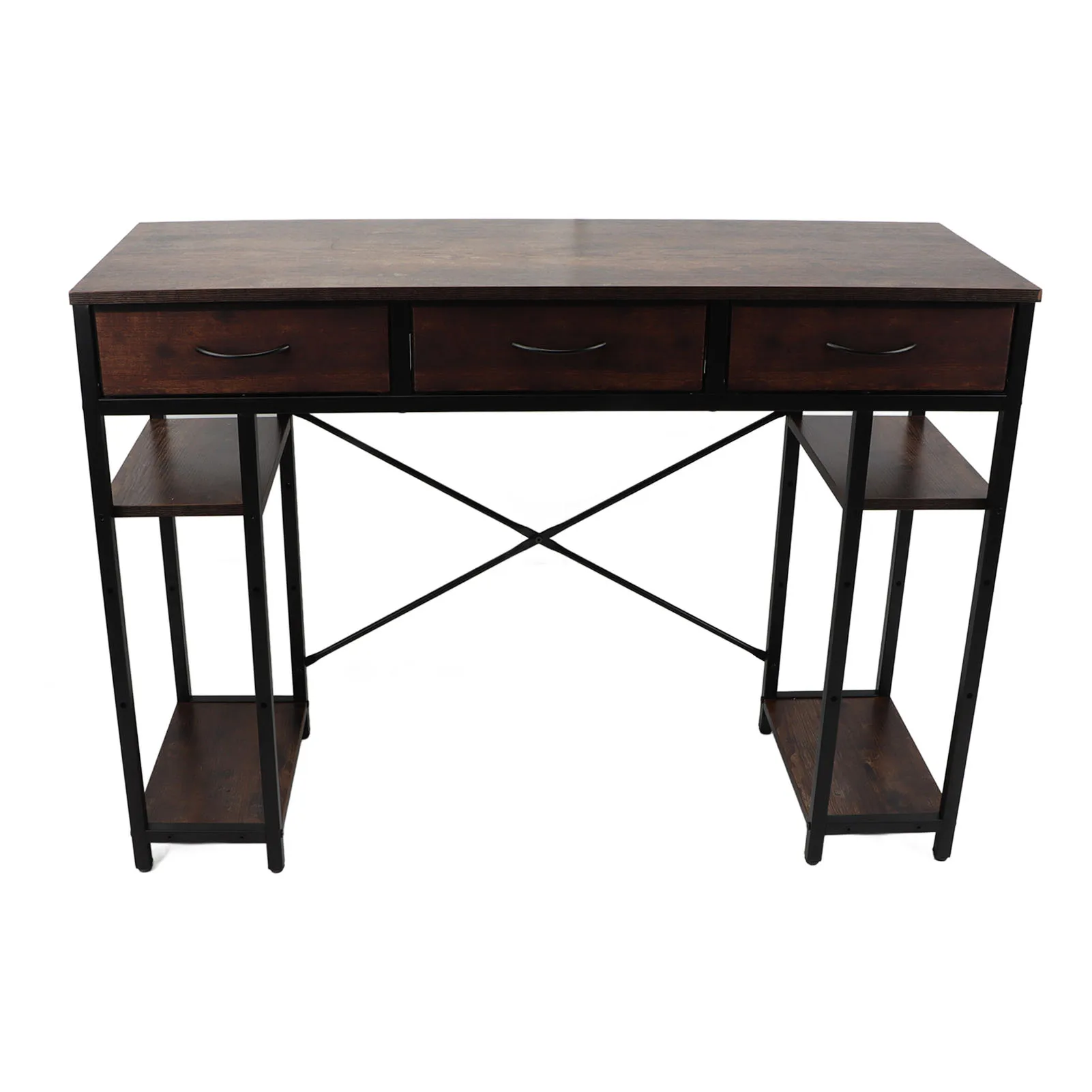 

Computer Desk Retro Style Convenient Drawer Versatile Sturdy Structure Office Computer Desk Gaming Study Writing Table
