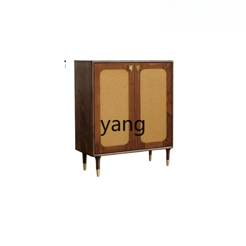 

LTT new Chinese solid wood shoe cabinet modern simple living room home storage cabinet foyer butterfly locker