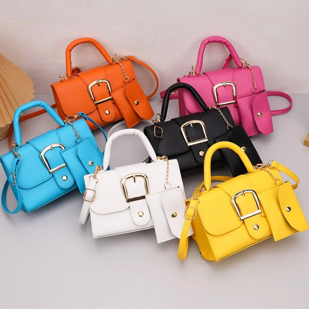 Spring Klein Blue Women 2Pcs Small Square Handbag Set Diamond Thick Chain Shoulder Messenger Crossbody Bag with Mini Coin Purse