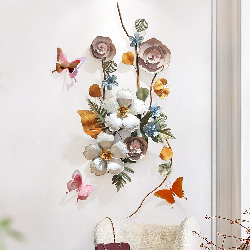 

European living room wall decoration pendant, three-dimensional wrought iron wall decoration