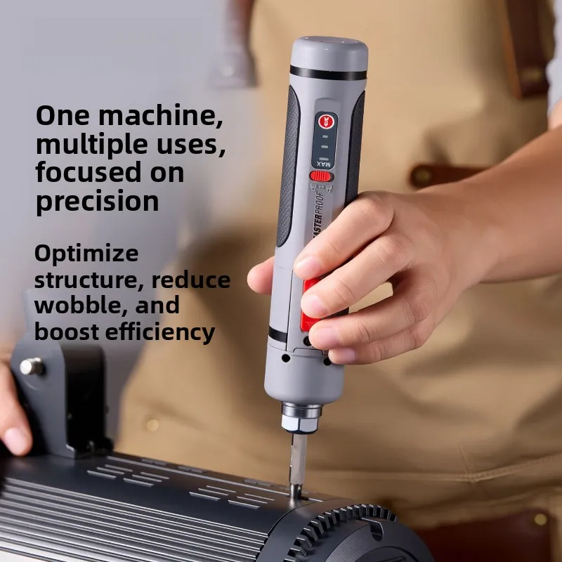 Three-jaw chuck lithium battery screwdriver, rechargeable handheld screwdriver, adjustable torque, small and screw