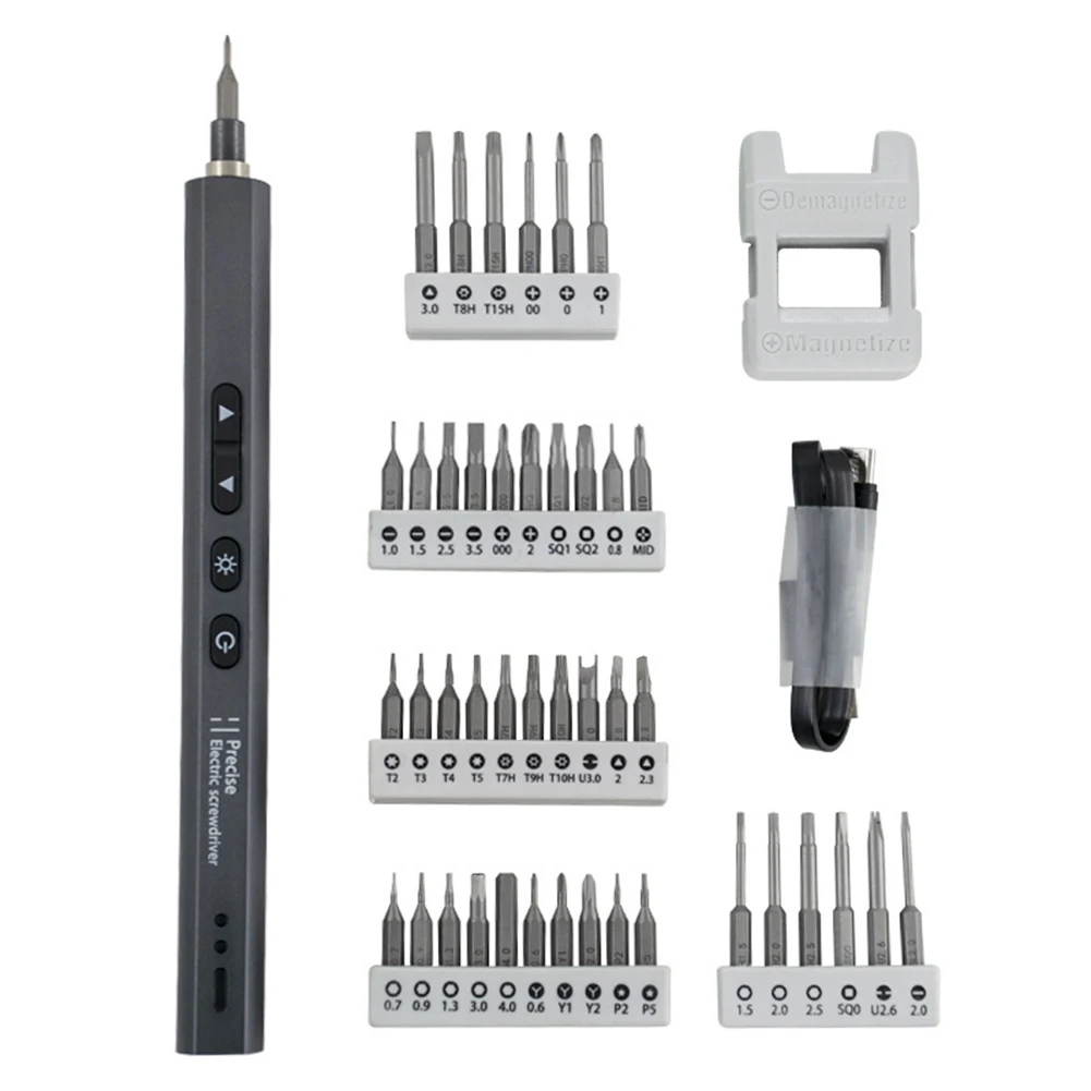 

44pcs Electric Screwdriver Torque Settings Precision Cordless Repair Power Tool Magnetic Screw Driver Bits For Watch Computer