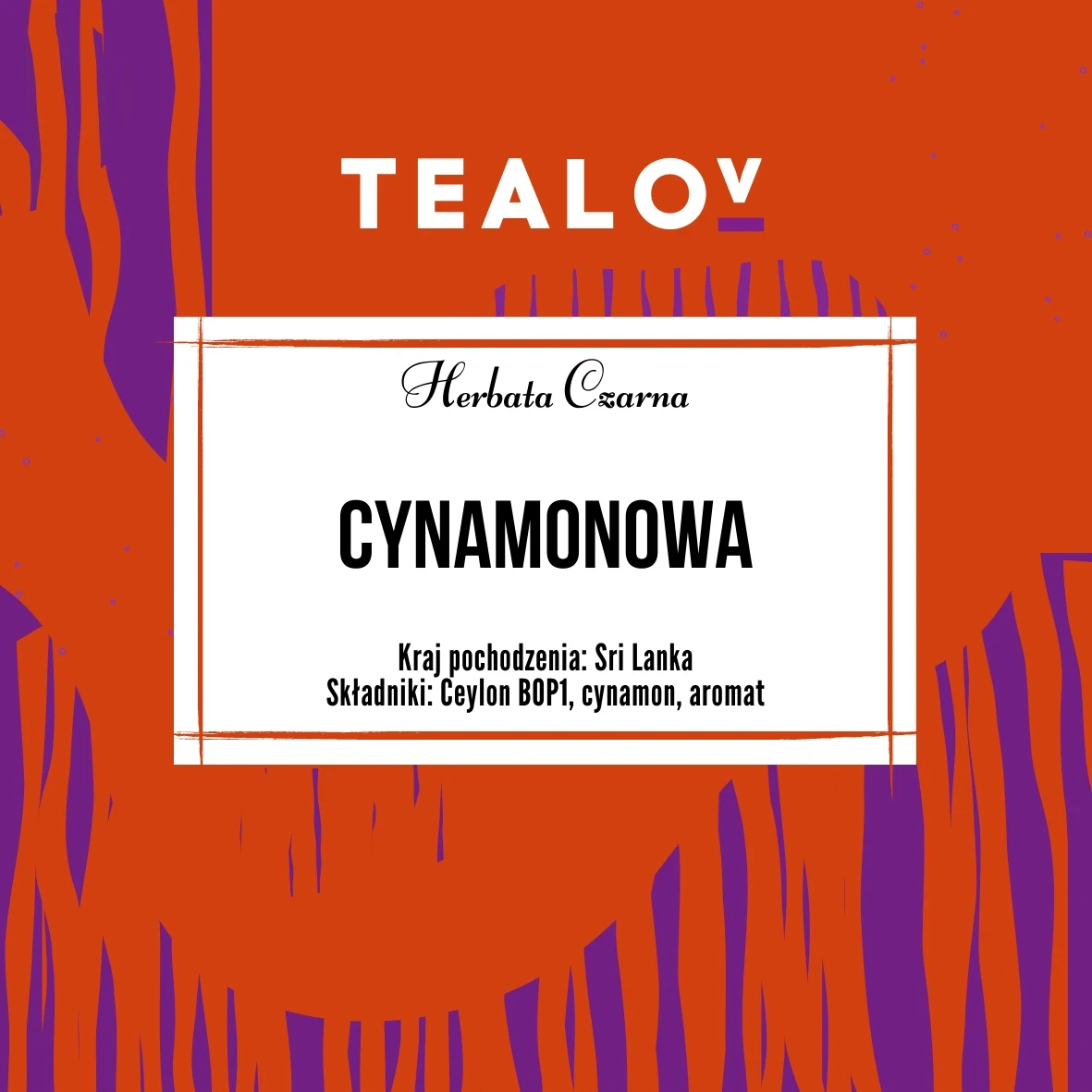 Herbata TEALOV czarna CYNAMONOWA 100g