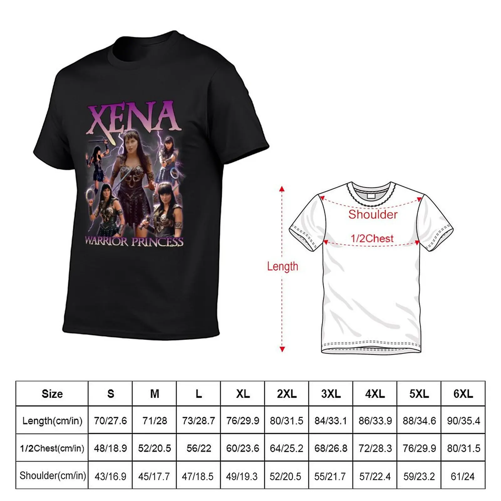 Xena Warrior Princess Lightning T-Shirt summer clothes plain custom t shirt animal prinfor boys