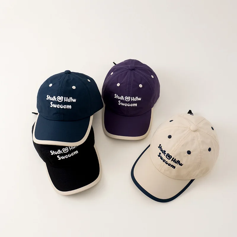 

Quick-drying Embroidered Frog Baseball Caps Children Casual Peaked Hat Adjustable Toddler Boys Sun Hats Adult & Kids Accessories