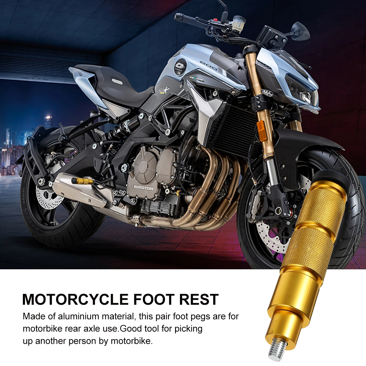 

Aluminum Alloy Rear Pedal Convenient Footrest for Motorcycle High Speed Flexible