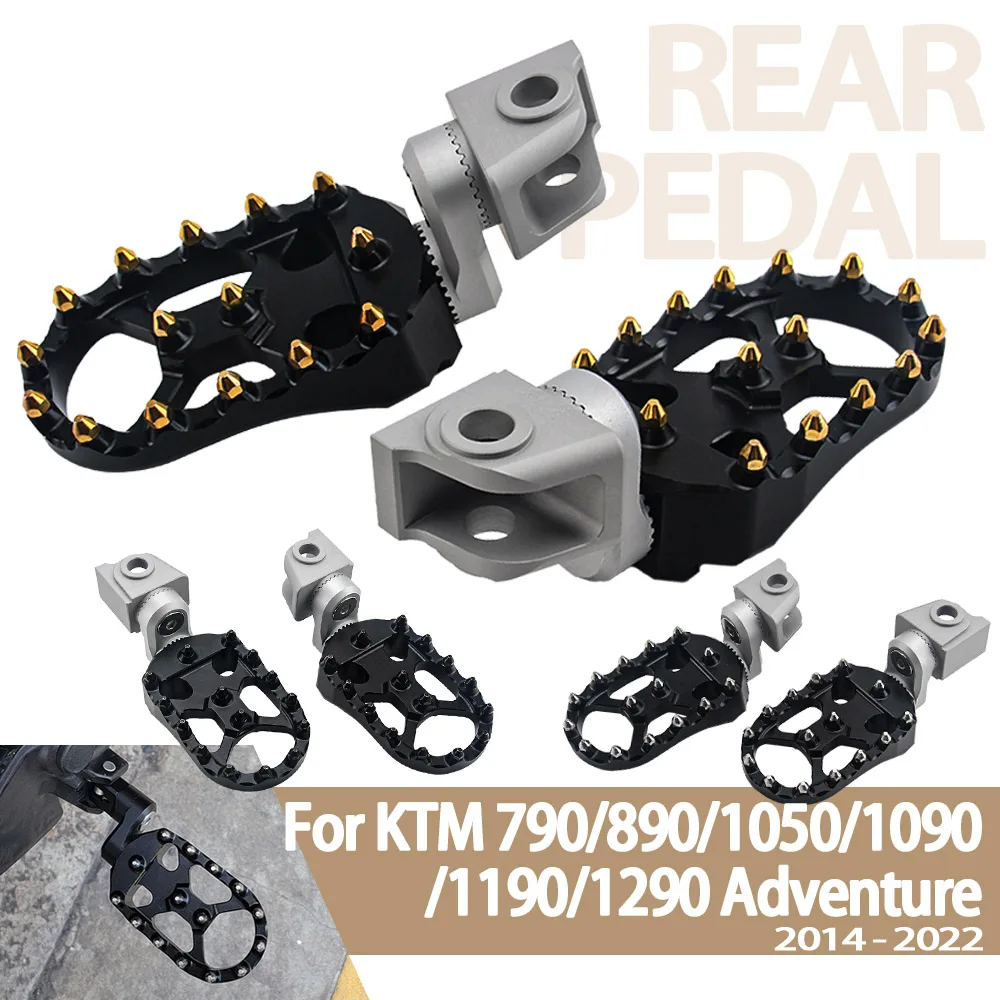 

For 790 890 1050 1090 1190 1290 Adventure Motorcycle Front Footrest Adjustable Extend Lowering Foot Pegs Rotatable FootPegs Rest