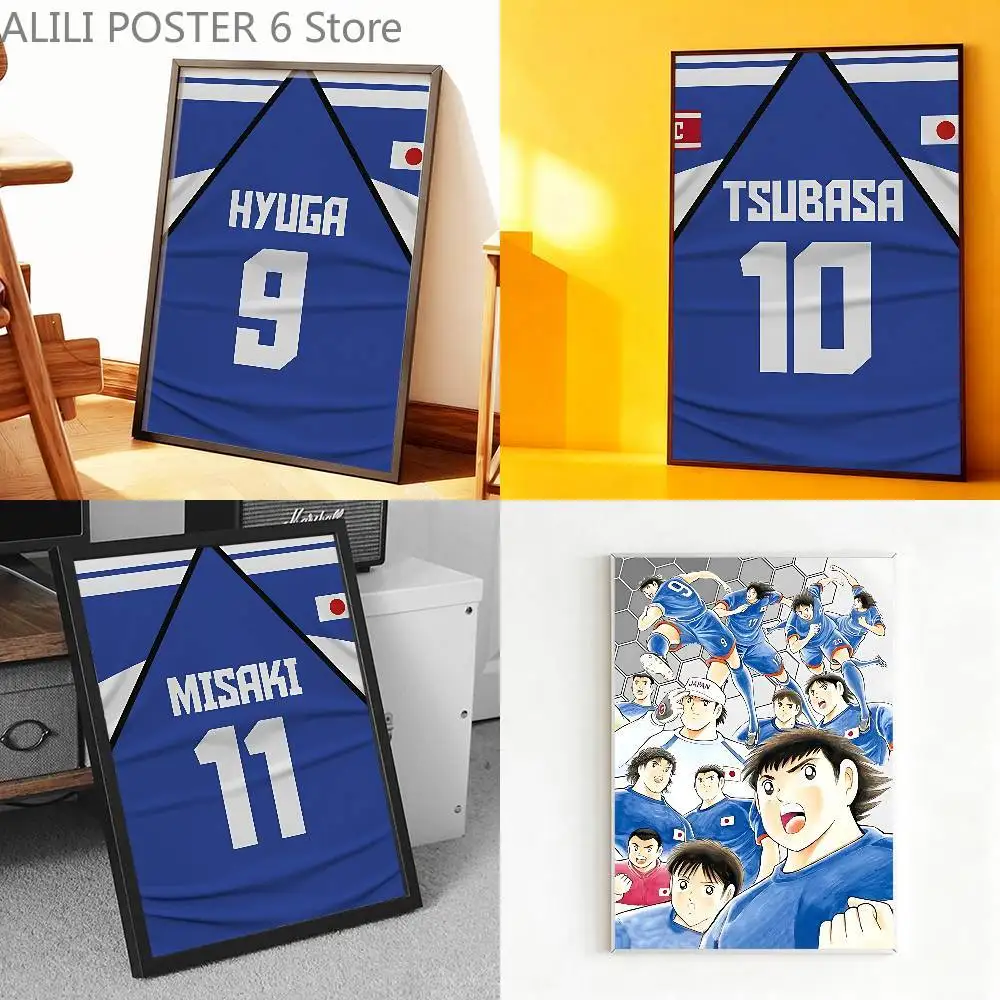 

T4subasa Oozora C-Captain T-Tsubasa Poster Prints Wall Art Painting Picture Gift Living Room Bar Restaurant Dec Sticker Large