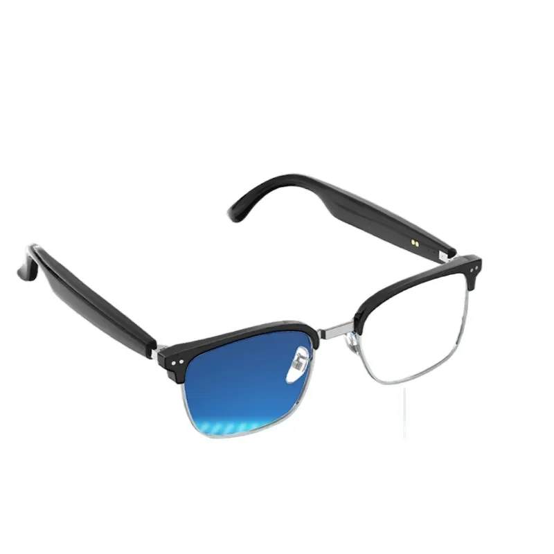 Bluetooth Smart Glasses Wireless Audio Sunglasses AI Translation Anti Blue Light UV Protection For Driving Men Women Open Ear