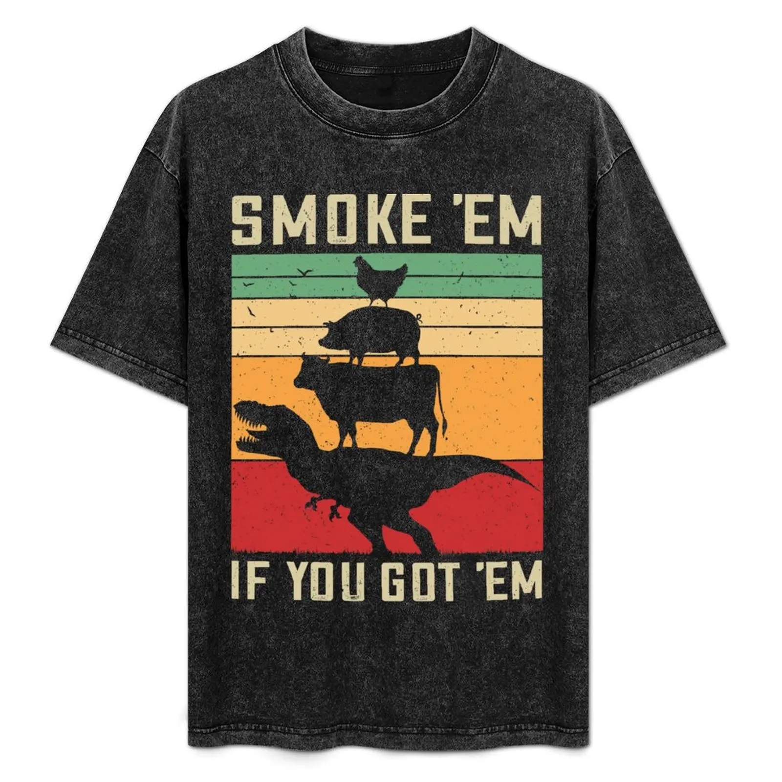 Smoke 'Em If You Got'Em divertido regalo para barbacoa Vintage carne Pitmaster Retro asar barbacoa regalos camiseta de secado rápido para hombre