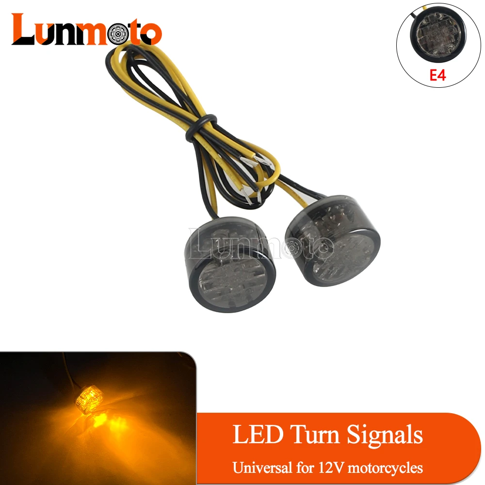 

Светодиодный указатель поворота для мотоцикла, мини-индикатор 12В, универсальный для Harley, Honda, Suzuki, Kawasaki, Yamaha