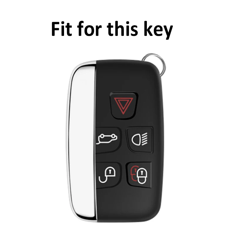 Caso chave do carro para Land Rover, Shell de guitarra, suporte Fob, capa para Range Rover Sport Evoque, Freelander, Velar, descoberta 4, Jaguar XE, XJ, XF