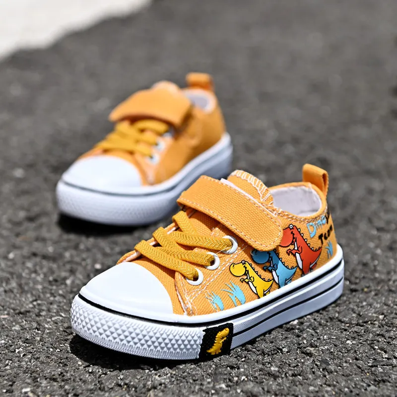 Children Canvas Shoes Boys Girls Low Top Breathable Sneaker Fashion Spring Autumn Soft Non-slip Kids Casual Shoes Tenis Infantil