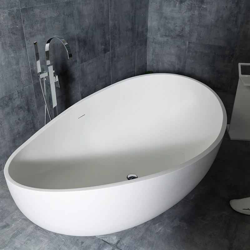 for Hotel Marble Stone Acrylic Solid Surface Bathtub, Artificial Stone Bathtub