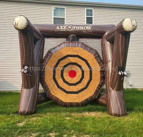 

Outdoor Carnival Theme Park Games Inflatable Axe Throwing Axe Throwing Game Board for Adults